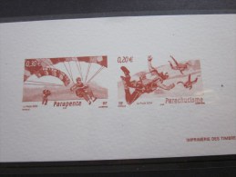 Parapente > Parachutisme  - EPREUVE De Luxe ESSAI / épreuve Document Postal Philatélie - Autres & Non Classés