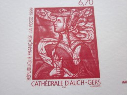 1999 CATHEDRALE D'AUCH GERS >  EPREUVE De Luxe ESSAI / épreuve Document Postal Philatélie - Autres & Non Classés