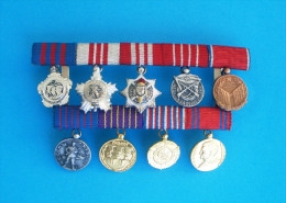 YUGOSLAVIA - CLUSTER OF 9. MINIATURES ( Miniature Of Order Or Medal ) * JNA Army * Jugoslawien Yoiugoslavie Jugoslavia - Other & Unclassified