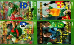 ER0092 Ireland 1999 Footballer 4 Booklet 8v MNH - Nuevos