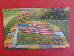 Rhode Island > Providence  Floral Flag Roger Williams Park Not Mailed   Ref 1231 - Providence