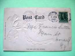 USA 1907 Postcard "Good Luck - Horse Shoe" From Elmira To Hornell - Franklin (from Booklet) - Covers & Documents