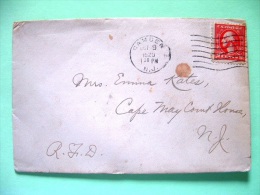 USA 1920 Cover Camden To Cape May Court House - Washington - Cartas & Documentos