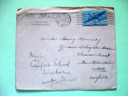 USA 1944 Cover Philadelphia To England - Eagle Win The War - Cannon For Defense - Cartas & Documentos