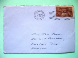 USA 1949 Cover Peterborough To Vermont - Indian Centennial - Cherokee Chickasaw Muscogee Seminole - Cartas & Documentos