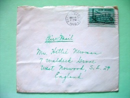 USA 1950 Cover Boston To England - Plane Over Statue Of Liberty - Cartas & Documentos