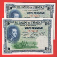 100  Pesetas 1925 SC PAREJA - Andere & Zonder Classificatie