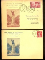 FRANCE 1938 2 CARTE DE SOUVENIR DE L'INAUGURATION DU MONUMENT ALBERT I DE BELGIQUE ! LOT 368 - Sonstige & Ohne Zuordnung