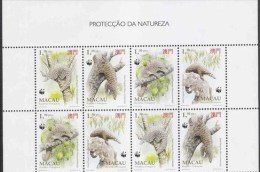 Half Sheet With Title-1995 Macau/Macao Pangolin Stamps Fauna WWF - Neufs