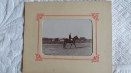 Photo Ancienne CAVALIER A L´EXERCICE - Andere & Zonder Classificatie