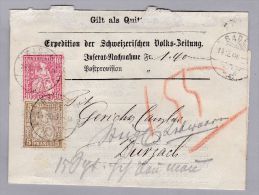 Heimat AG BADEN 1868-09-14 NN-Brief Nach Zurzach - Covers & Documents