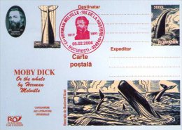 Whales - Moby Dick 9 Postal Stationaries (red Ink). Bucuresti 2004. - Baleines