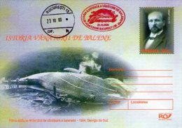 Whales 5 Postal Stationaries (red Ink). Bucuresti2003. - Ballenas