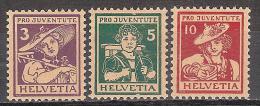 ** SVIZZERA 1916 - PRO JUVENTUTE MNH UNIFICATO N.151/153 CAT. € 215,00 - Unused Stamps