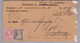 Heimat AG HENDSCHIKEN 1877-02-22 Auf NN-Brief Nach Lenzburg - Covers & Documents