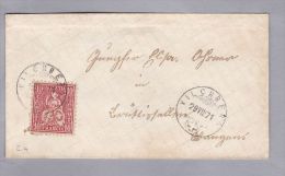 Heimat ZH KILCHBERG 1871-08-29 Brief Nach Brüttisellen Mit 10 Rp. Sitzende Helvetia - Lettres & Documents