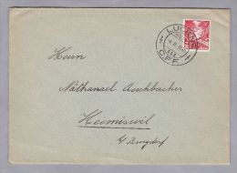 Heimat VD LUCENS 1940-02-04 Bahnstations-stempel Auf Brief Nach Heimiswil - Cartas & Documentos