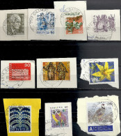 Schweiz Posten 10 Gestempelte Marken Auf Fragmenten, Siehe Scan - Collections