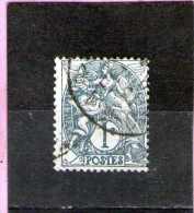 1900 - BLANC  Mi No86 Et Yv 107 A   ARDOISE - 1900-29 Blanc