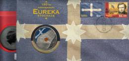 AUSTRALIA $5 EUREKA STOCKADE COLOURED COIN QEII HEAD 1 YEAR PNC 2004 UNC NR  MINT READ DESCRIPTION CAREFULLY!! - Sets Sin Usar &  Sets De Prueba