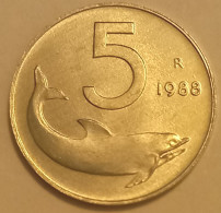 1988 - Italia 5 Lire     ----- - 5 Liras
