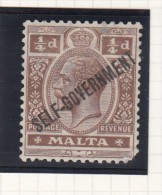 KING GEORGE V - Optd SELF-GOVERNMENT - Malta (...-1964)