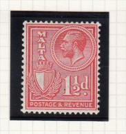 KING GEORGE V - Inscr POSTAGE AND REVENUE - Malte (...-1964)