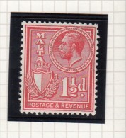 KING GEORGE V - Inscr POSTAGE AND REVENUE - Malta (...-1964)