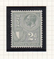 KING GEORGE V - Inscr POSTAGE AND REVENUE - Malta (...-1964)