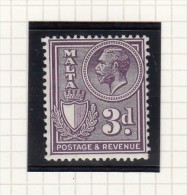 KING GEORGE V - Inscr POSTAGE AND REVENUE - Malte (...-1964)