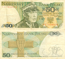 Banknote 50 Złoty Polen Polska Poland Zloty Note Geldschein PLN Złotych Schein Papiergeld Paper Money Polnisch - Polen