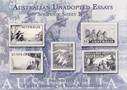 Australia 1963 Blue Mountains Crossing Anniversary Unadopted Essays Souvenir Sheet No 3 - Cinderella - Werbemarken, Vignetten