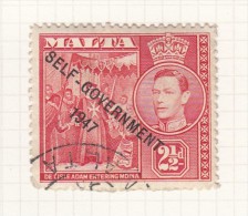 KING GEORGE VI - Optd SELF-GOVERNMENT 1947 - Malte (...-1964)