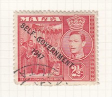 KING GEORGE VI - Optd SELF-GOVERNMENT 1947 - Malta (...-1964)