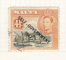 KING GEORGE VI - Optd SELF-GOVERNMENT 1947 - Malta (...-1964)