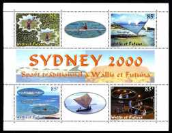 Wallis Futuna 2000 Bloc N° 9 **  Neuf = MNH Superbe JO De Sydney Sports Bateaux Boats Ships - Blocks & Sheetlets