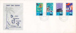 Tokelau Islands FDC 1972 Cover South Pacific Commission Insect Insekte Nashornkäfer Flags Flaggen Windmill Mühle Moulin - Tokelau