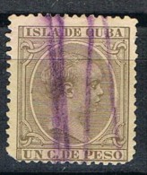 Sello 1 Cto De Peso  CUBA, Alfonso XIII, Num 112 º - Cuba (1874-1898)