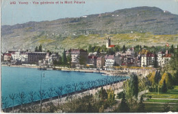 Vevey. Vue Generale Et Le Mont Pelerin. (Geneve - Sowerby Bridge, England 18.VI 1924) - Gland