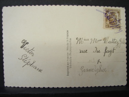 CP. 663. Griffe Ou Oblitération à La Main Sur Timbre De 10 C N°420. Le 8/7/39.  Vers Grandglise - Linear Postmarks