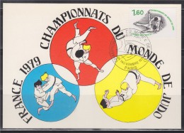 = Carte Postale Championnats Du Monde De Judo 1er Jour Paris 24 11 1979 N°2069 - Judo