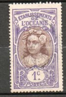 OCEANIE 1c Violet Brun 1913-15 N°21 - Usados