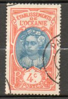 OCEANIE 4 Rouge Orange Bleu 1913-15 N°23 - Unused Stamps