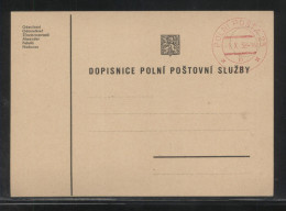 SLOVAKIA 1938 FELDPOST POSTCARD FIELD POST WW2 POLNI POSTA - Lettres & Documents