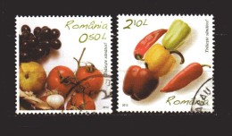 Romania - ° 2012 -  Verdura 2 Valori. - Used Stamps