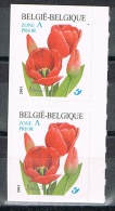 Année 2001 -  COB 3047** Et 3047a** (du B40 )se Tenant - Tulipe Rouge  -  Cote 6,60&euro; - Libretti 1953-....