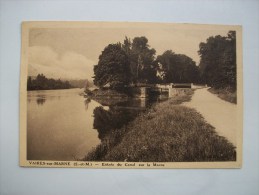 Ma Réf: 75-13-53.                VAIRES-SUR-MARNE     Entrée Du Canal Sur La Marne.   ( Teinte Bistre ). - Vaires Sur Marne