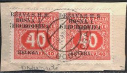 YUGOSLAVIA - JUGOSLAVIA - BOSNA  S.H.S - ERROR  - PORTO  - BOS. KOBAŠ - 1919 - Impuestos