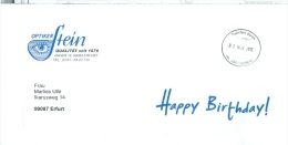 BRD Erfurt Privatpost 2012 LLS Zustelldienst Runder Stempel Optiker Stein Happy Birthday - Posta Privata & Locale