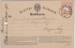 EMPIRE - 1872 - AIGLE PETIT ECUSSON Sur CARTE POSTALE De PADERBORN Pour REGENSBURG - Cartas & Documentos